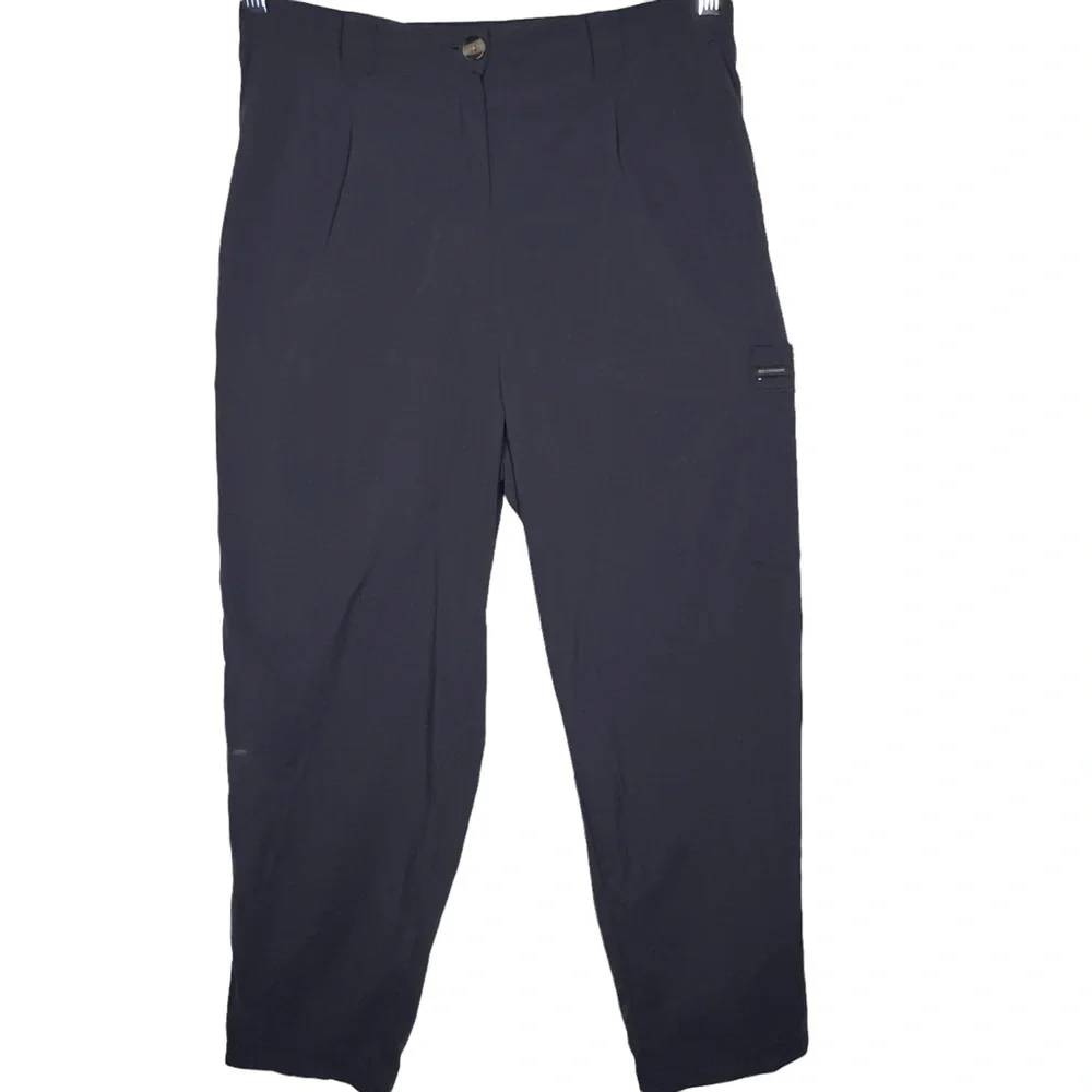 ExOfficio Bugs Away Gray Straight Leg Hiking Field Pants 14 Nylon High Waist - Picture 2 of 15